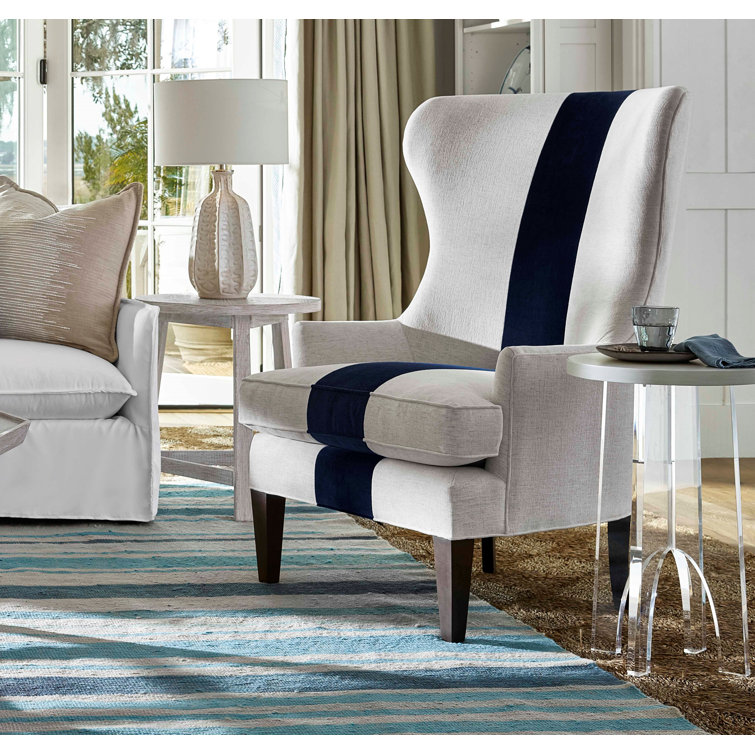 Navy and outlet white striped chair